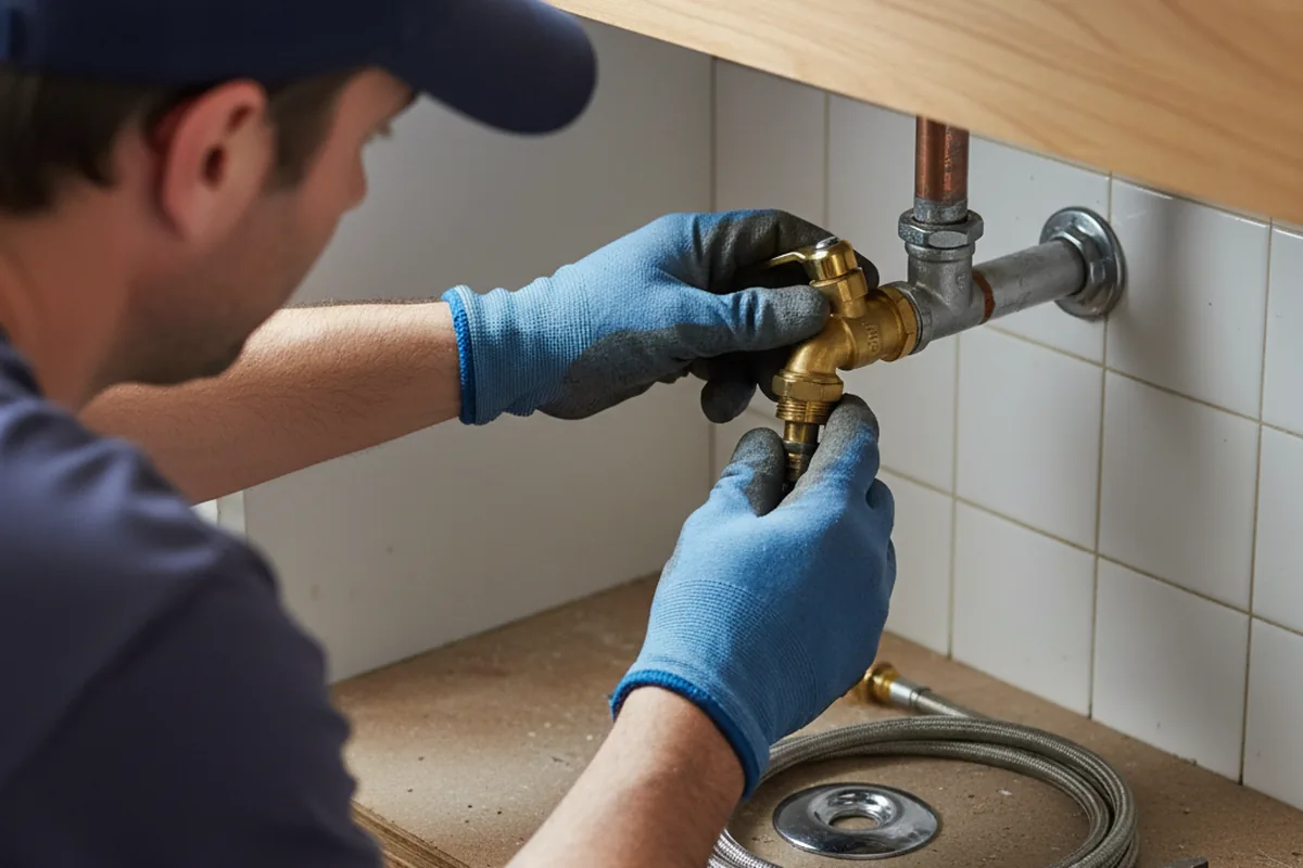 Shutoff valve and fitting work during Well Pump Repair in Clarkson